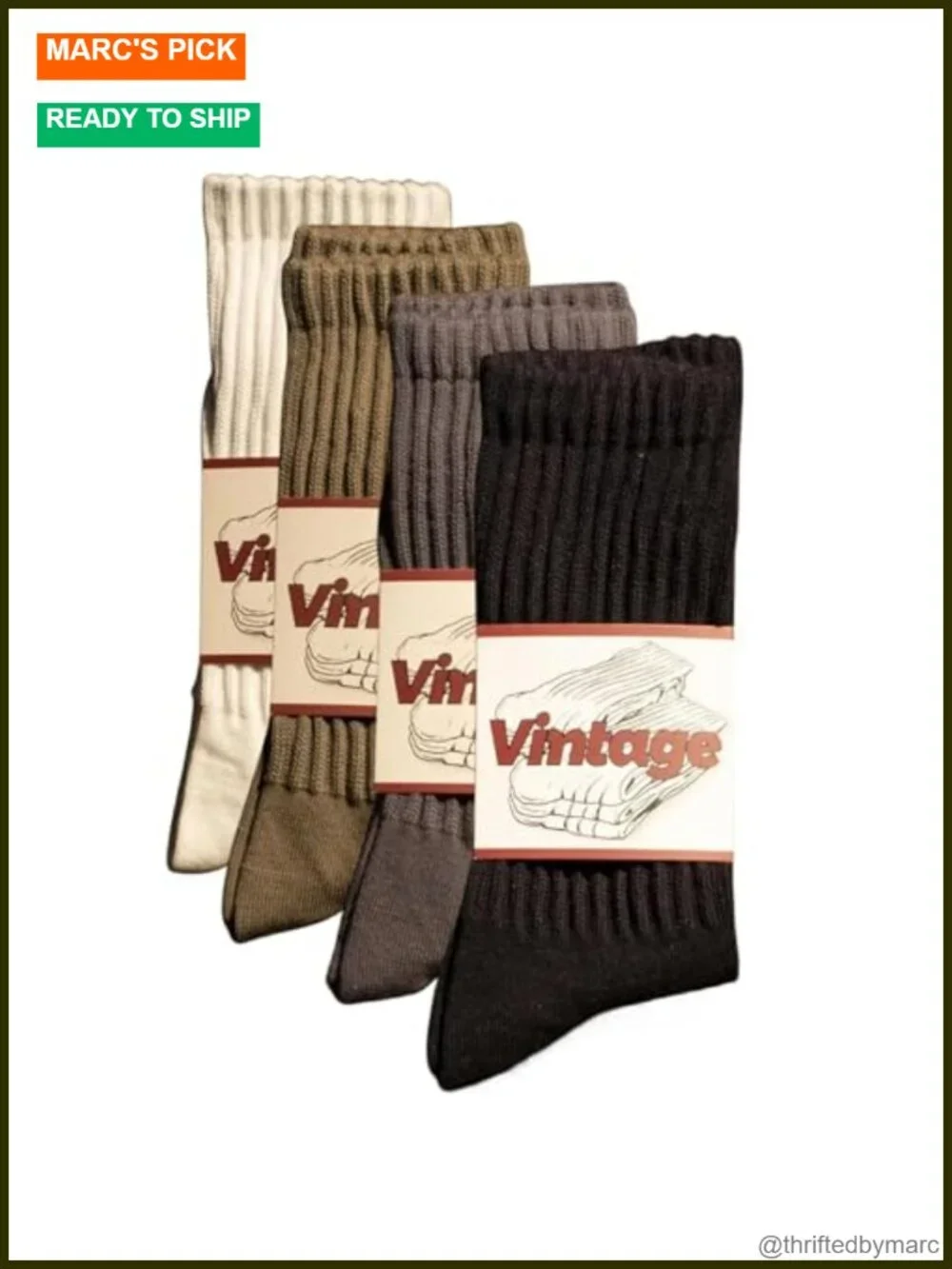 Unisex Slouchy Crew Socks, 98% Cotton, Breathable, Pack of 4